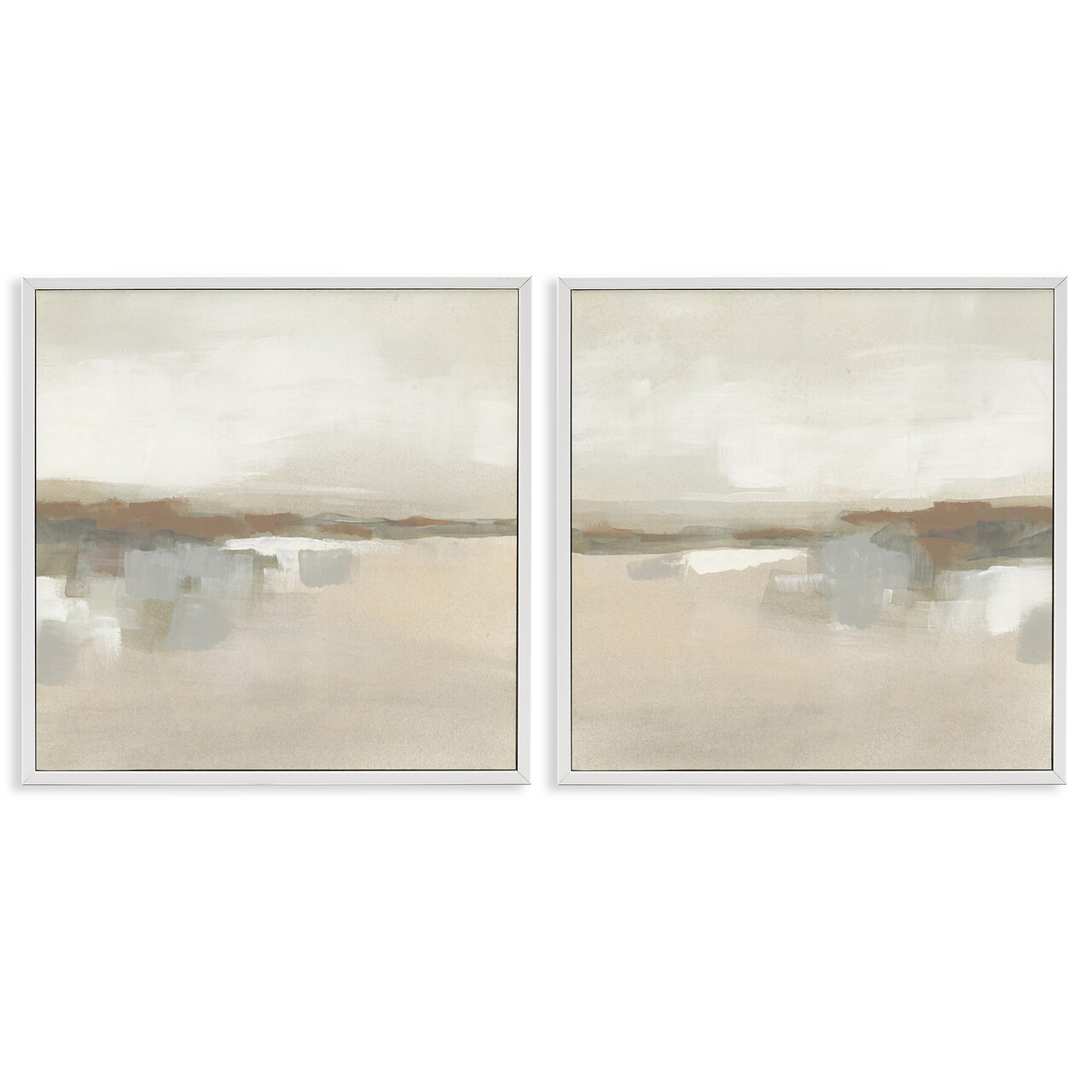 Stupell Industries Earthy Landscape Impressions 2pc Framed Giclee Set Design by June Erica Vess